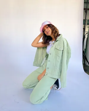 Sweet Emotion Corduroy Jacket// Sage