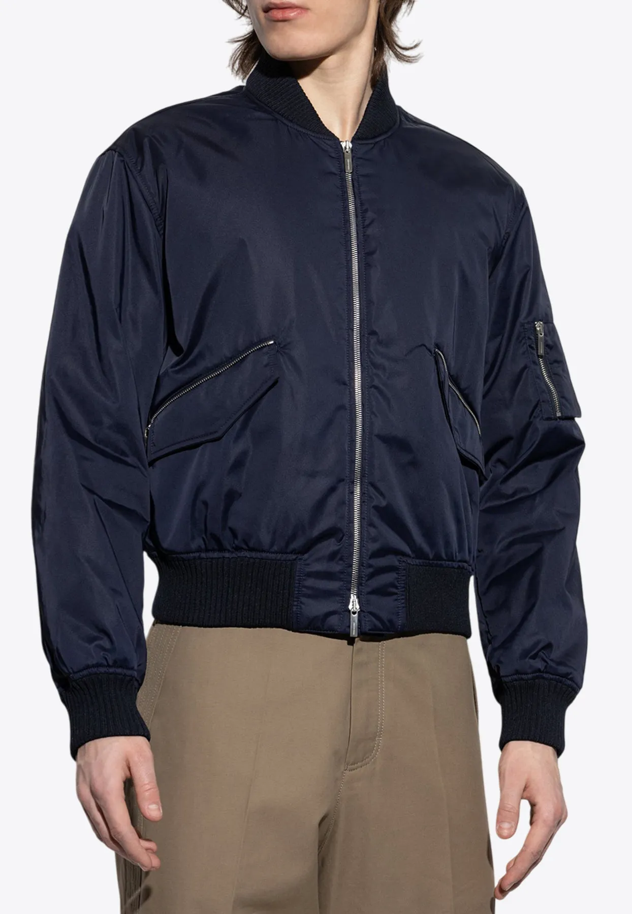 Technical Satin Bomber Jacket
