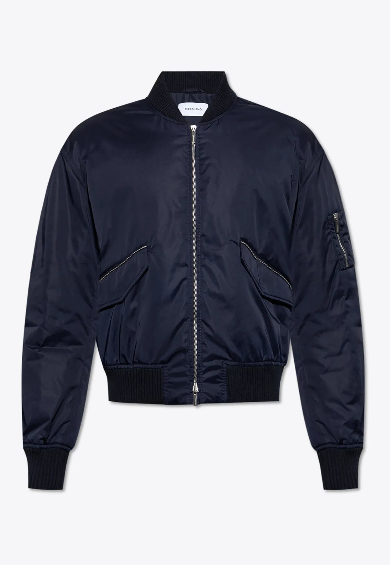 Technical Satin Bomber Jacket