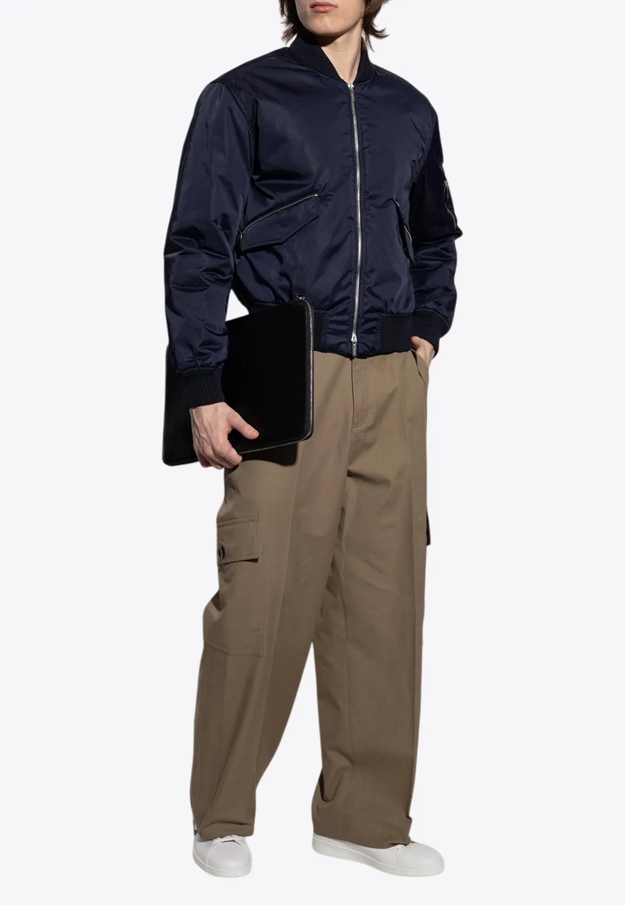 Technical Satin Bomber Jacket