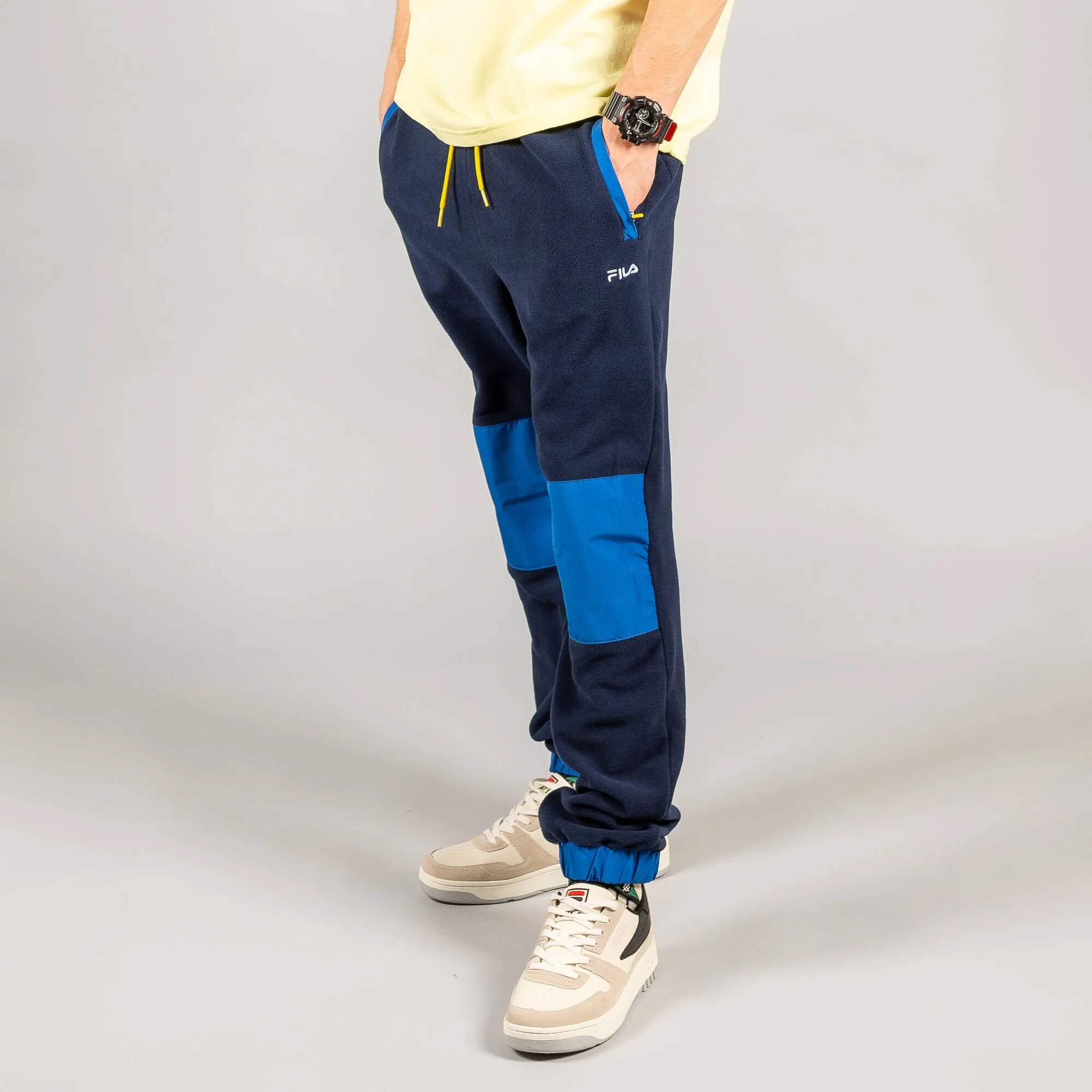 Tepláky FILA YVON fleece pants tmavomodré