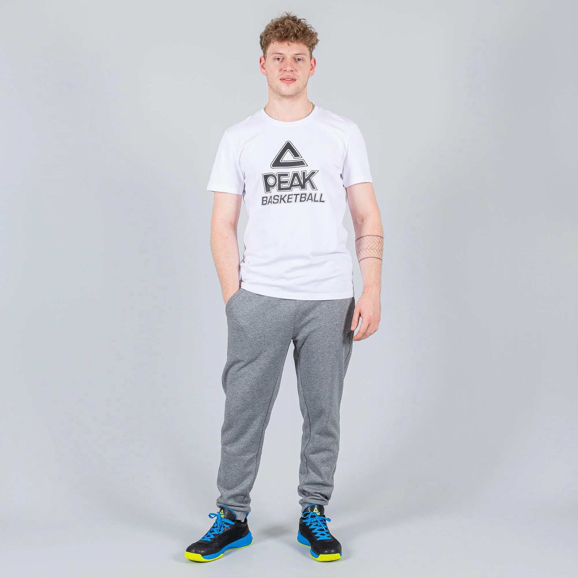 Tepláky Peak Dwight Howard series Knitted Fleece Pants šedé
