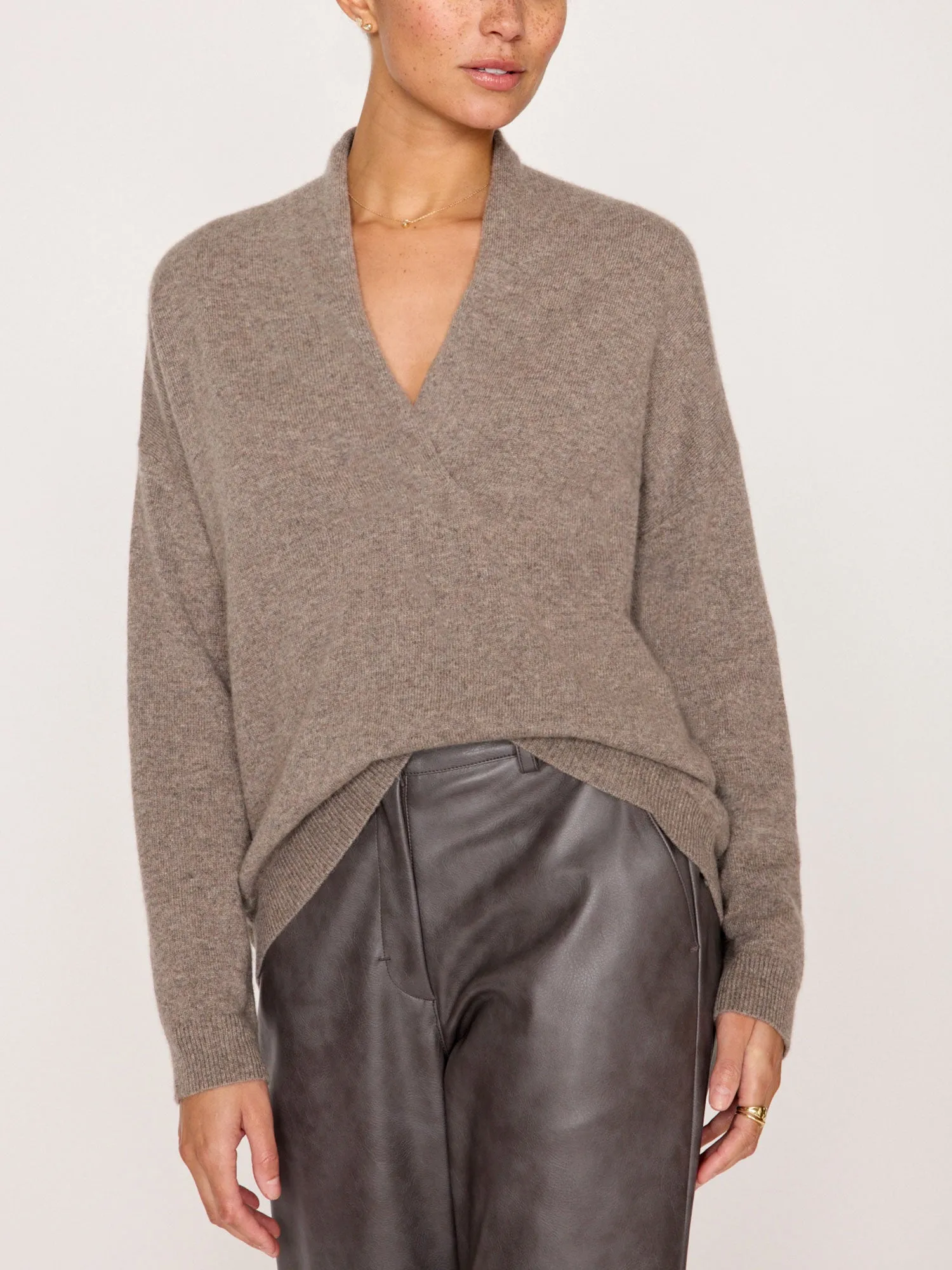 The Siena Wrap Neck Pullover