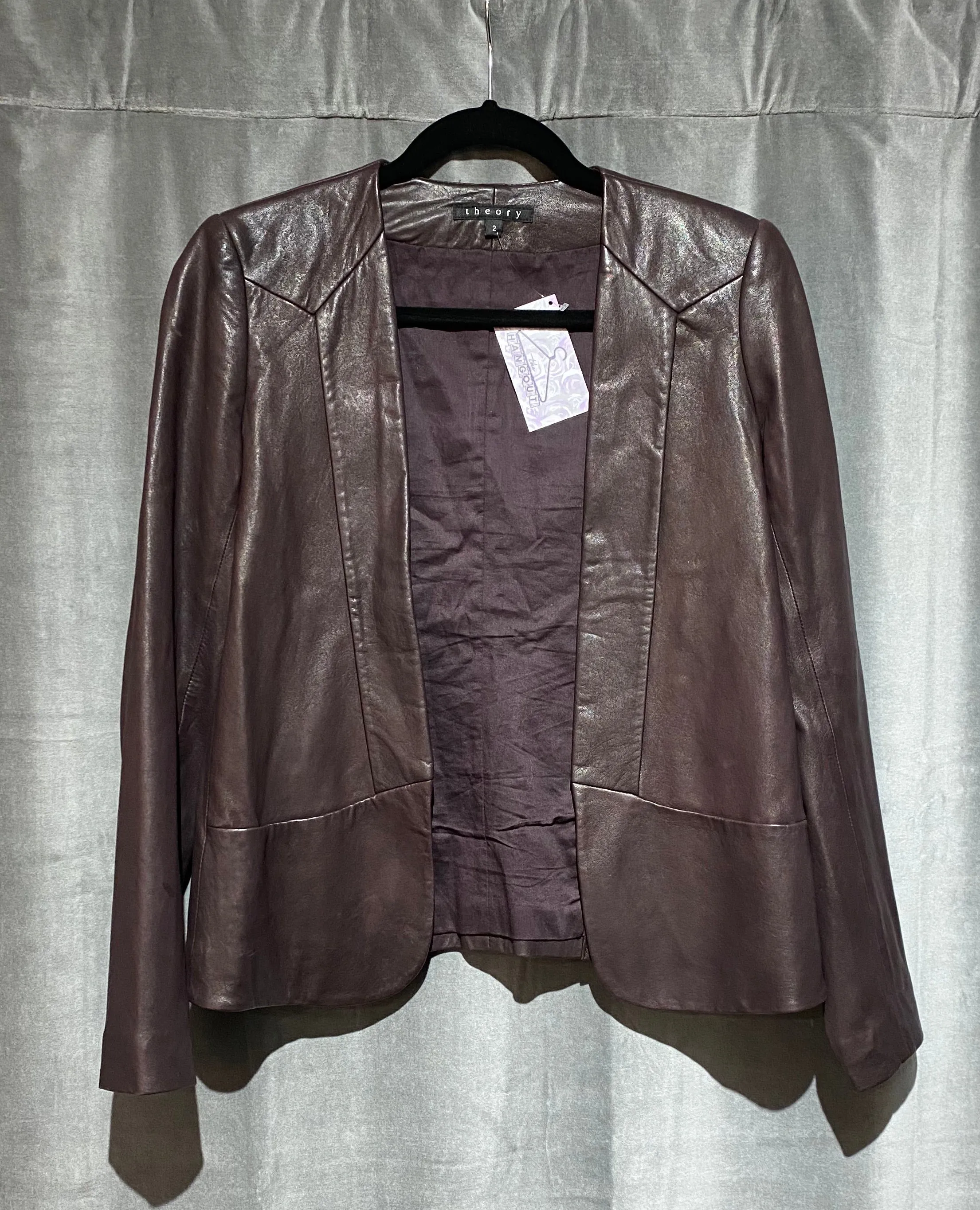 Theory Brown leather Blazer
