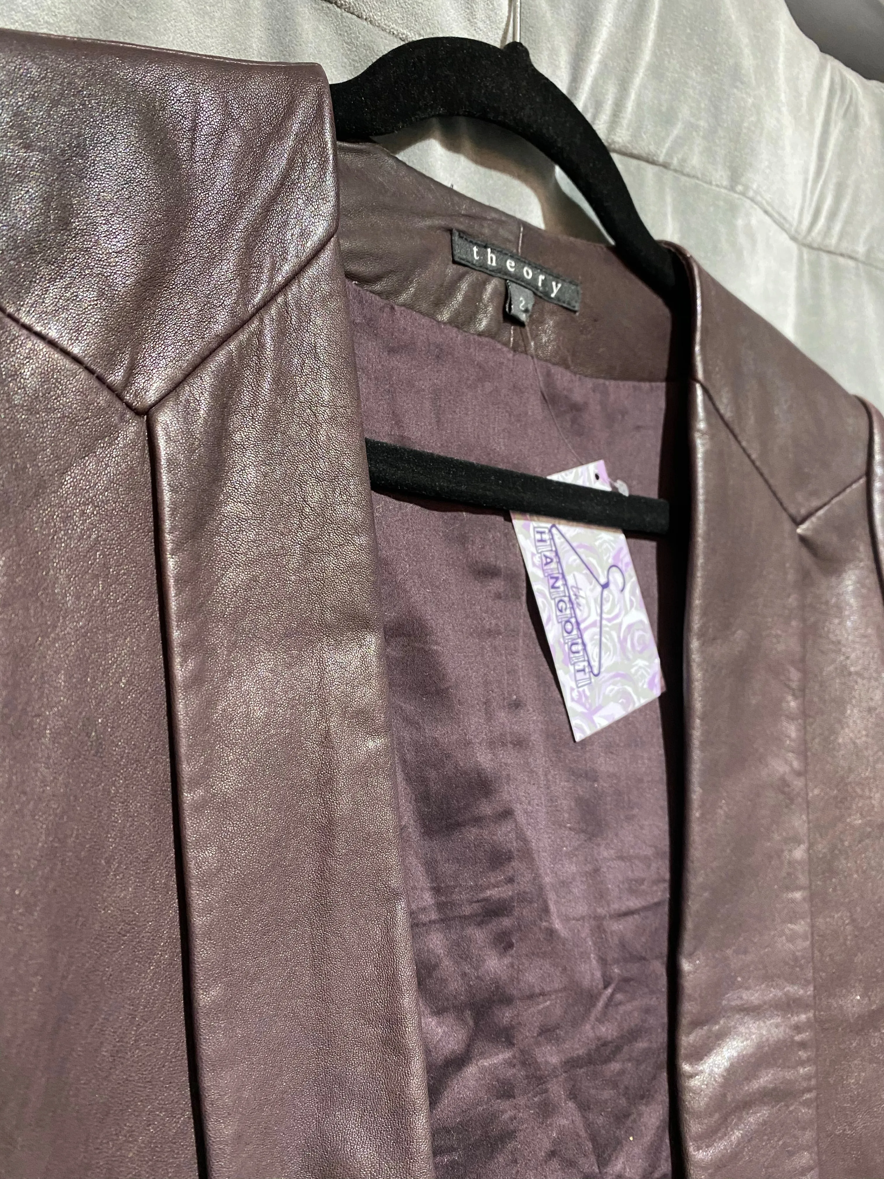 Theory Brown leather Blazer