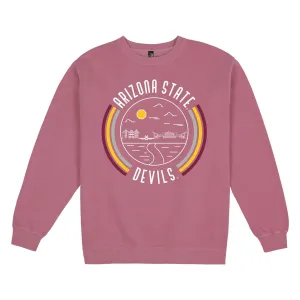 USCAPE Arizona State University '90s Flyer Fleece Crewneck, Maroon