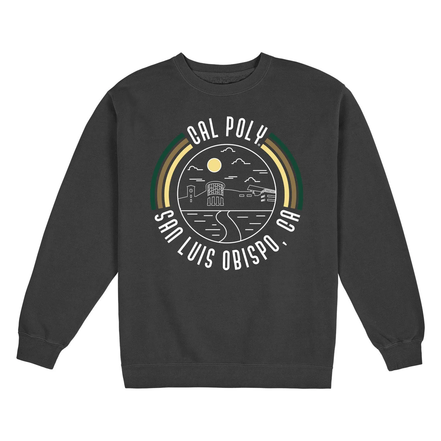 USCAPE Cal Poly '90s Flyer Fleece Crewneck, Black