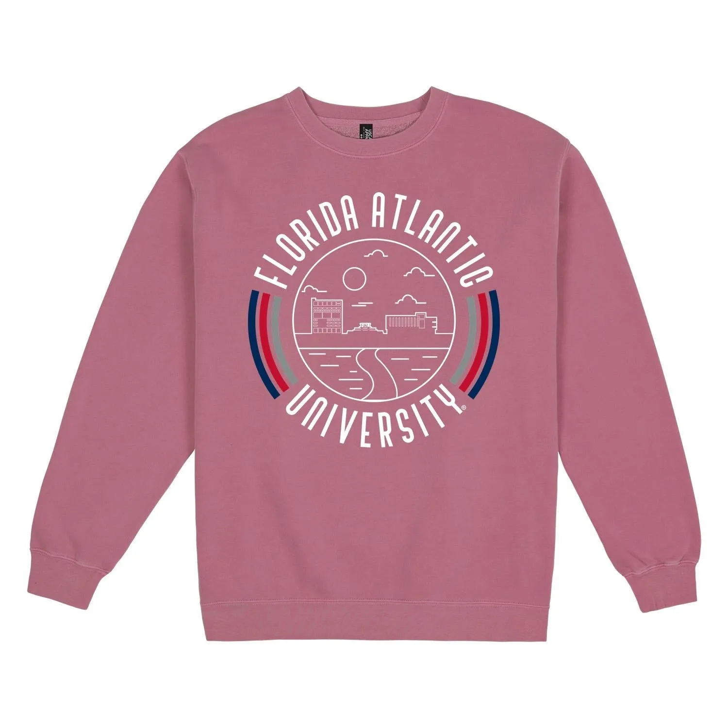 USCAPE Florida Atlantic University '90s Flyer Fleece Crewneck, Maroon