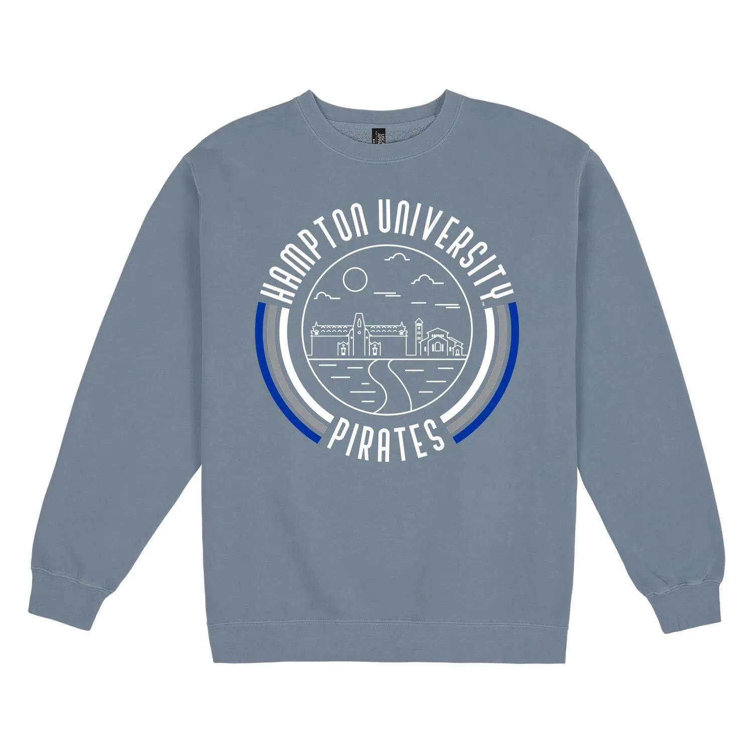USCAPE Hampton University '90s Flyer Fleece Crewneck, Slate Blue