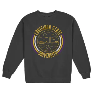 USCAPE LSU '90s Flyer Fleece Crewneck, Black