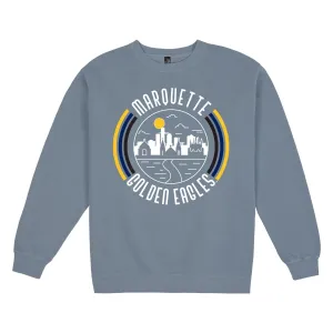 USCAPE Marquette University '90s Flyer Fleece Crewneck, Slate Blue