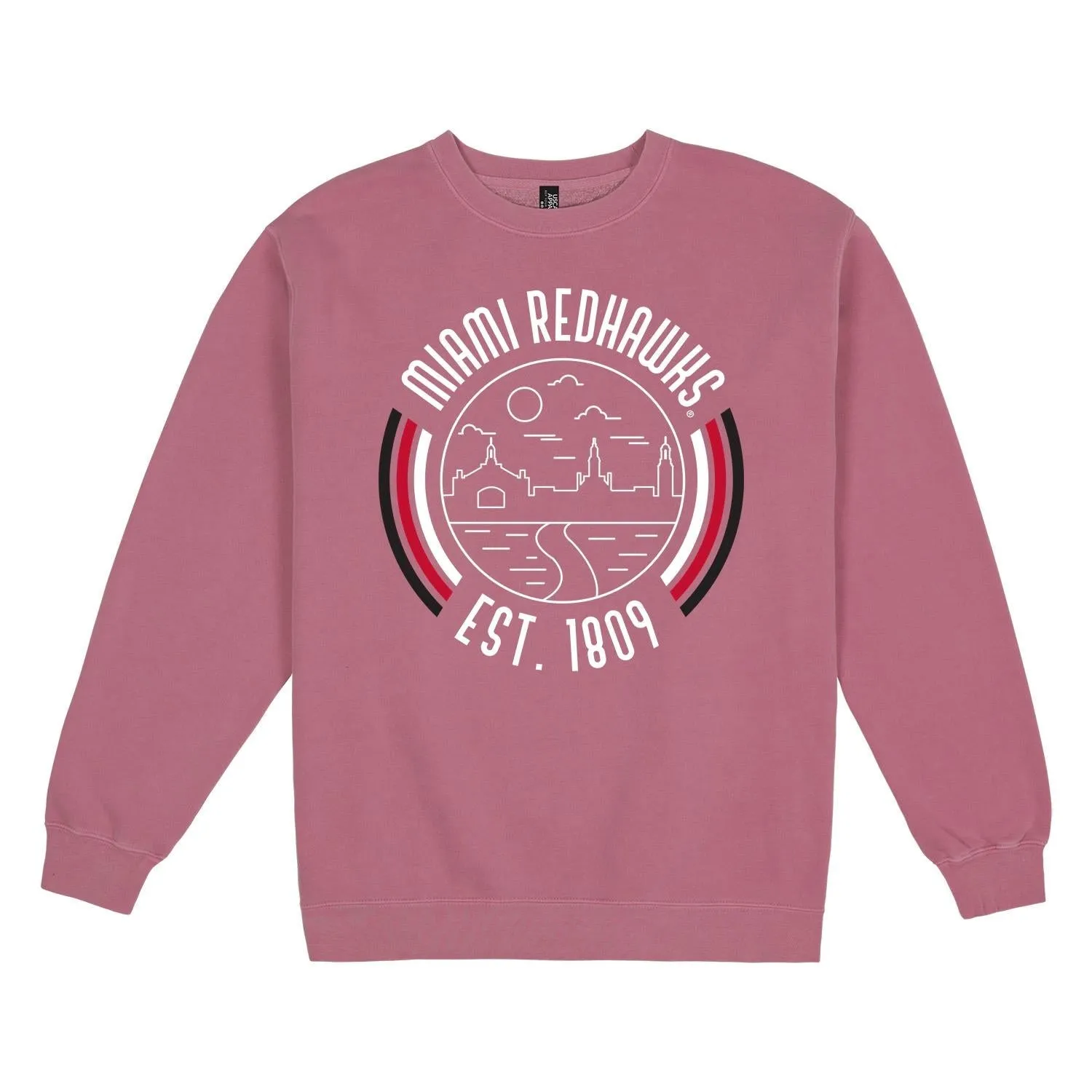USCAPE Miami University '90s Flyer Fleece Crewneck, Maroon