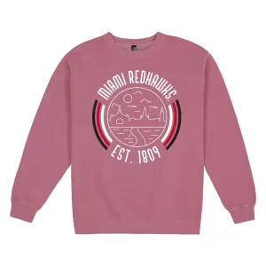 USCAPE Miami University '90s Flyer Fleece Crewneck, Maroon