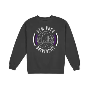 USCAPE New York University '90s Flyer Fleece Crewneck, Black