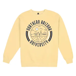 USCAPE Northern Arizona University '90s Flyer Fleece Crewneck, Yellow