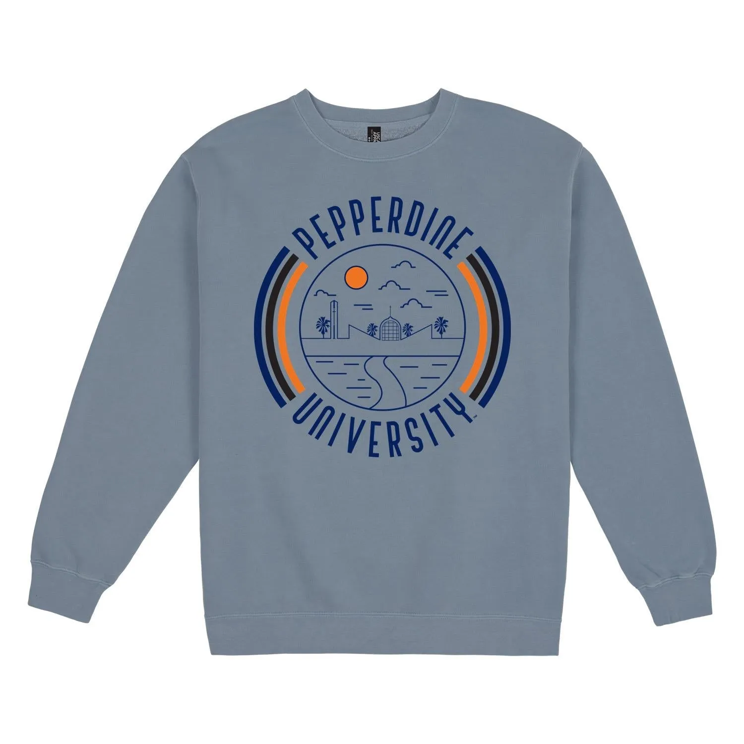 USCAPE Pepperdine University '90s Flyer Fleece Crewneck, Slate Blue