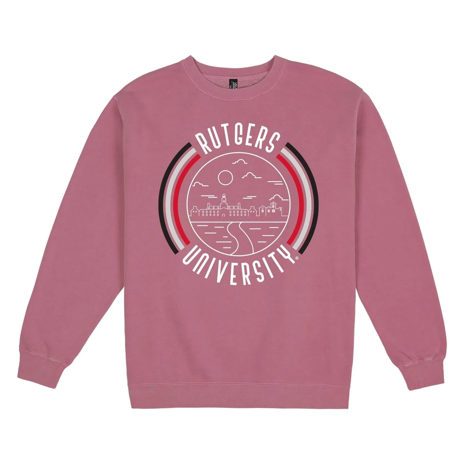 USCAPE Rutgers University '90s Flyer Fleece Crewneck, Maroon
