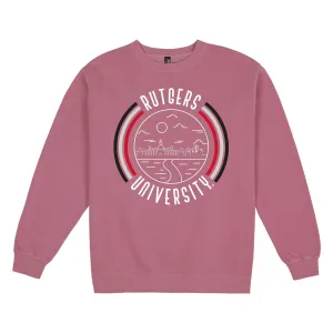 USCAPE Rutgers University '90s Flyer Fleece Crewneck, Maroon