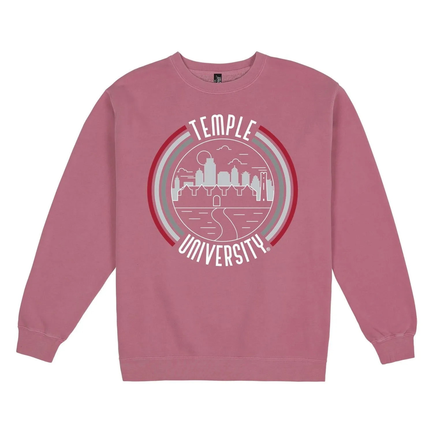 USCAPE Temple University '90s Flyer Fleece Crewneck, Maroon