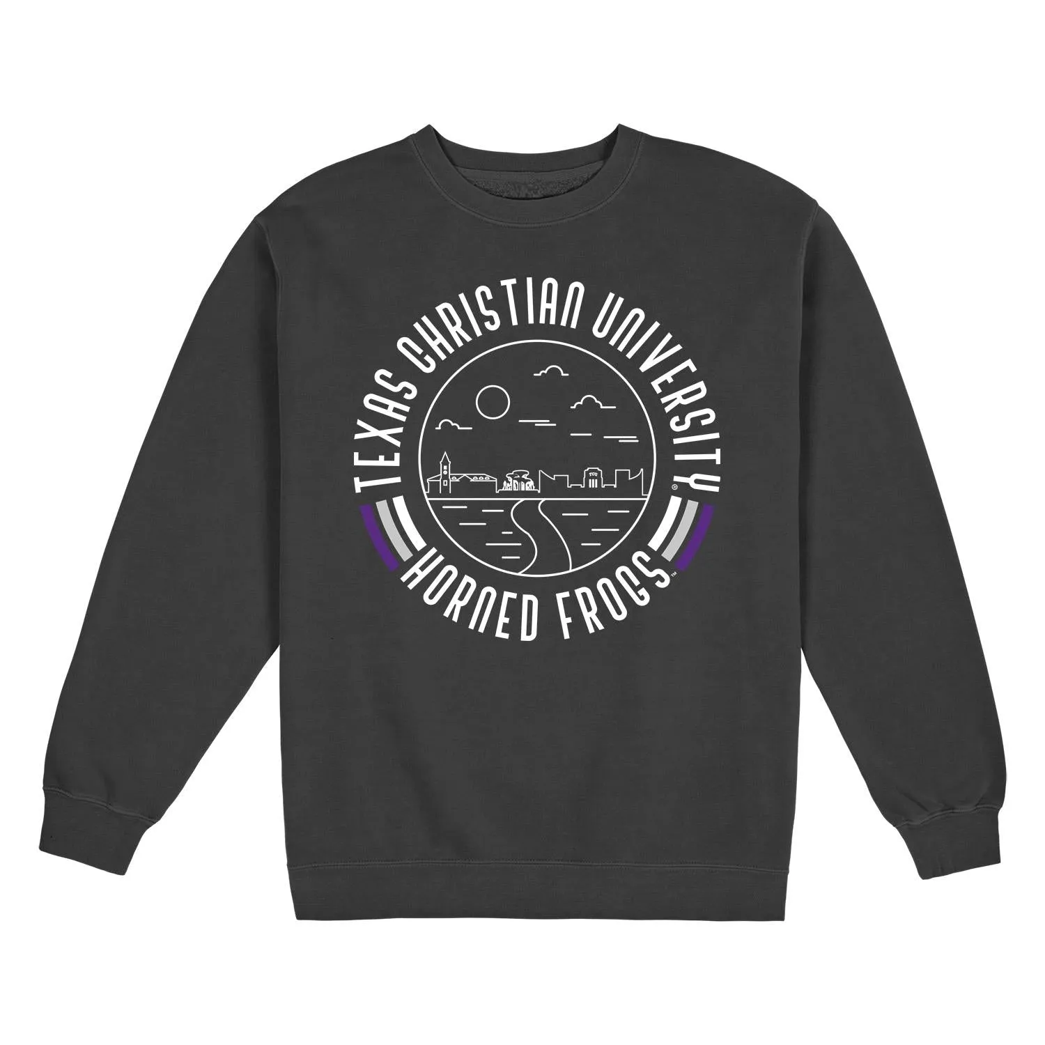 USCAPE Texas Christian University '90s Flyer Fleece Crewneck, Black