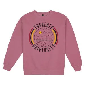 USCAPE Tuskegee University '90s Flyer Fleece Crewneck, Maroon