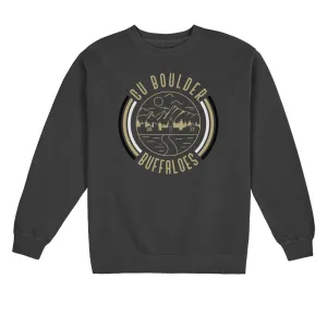 USCAPE University of Colorado Boulder '90s Flyer Fleece Crewneck, Black