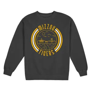 USCAPE University of Missouri - Mizzou '90s Flyer Fleece Crewneck, Black