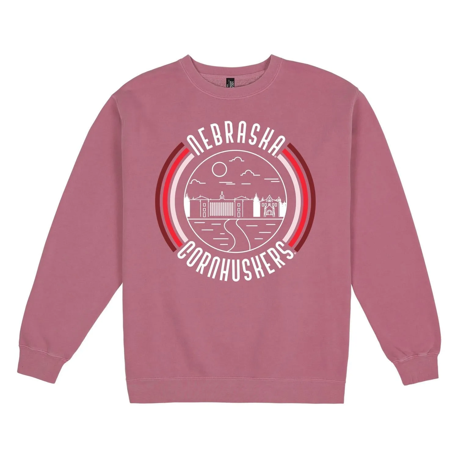 USCAPE University of Nebraska '90s Flyer Fleece Crewneck, Maroon