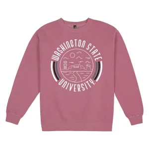 USCAPE Washington State University '90s Flyer Fleece Crewneck, Maroon