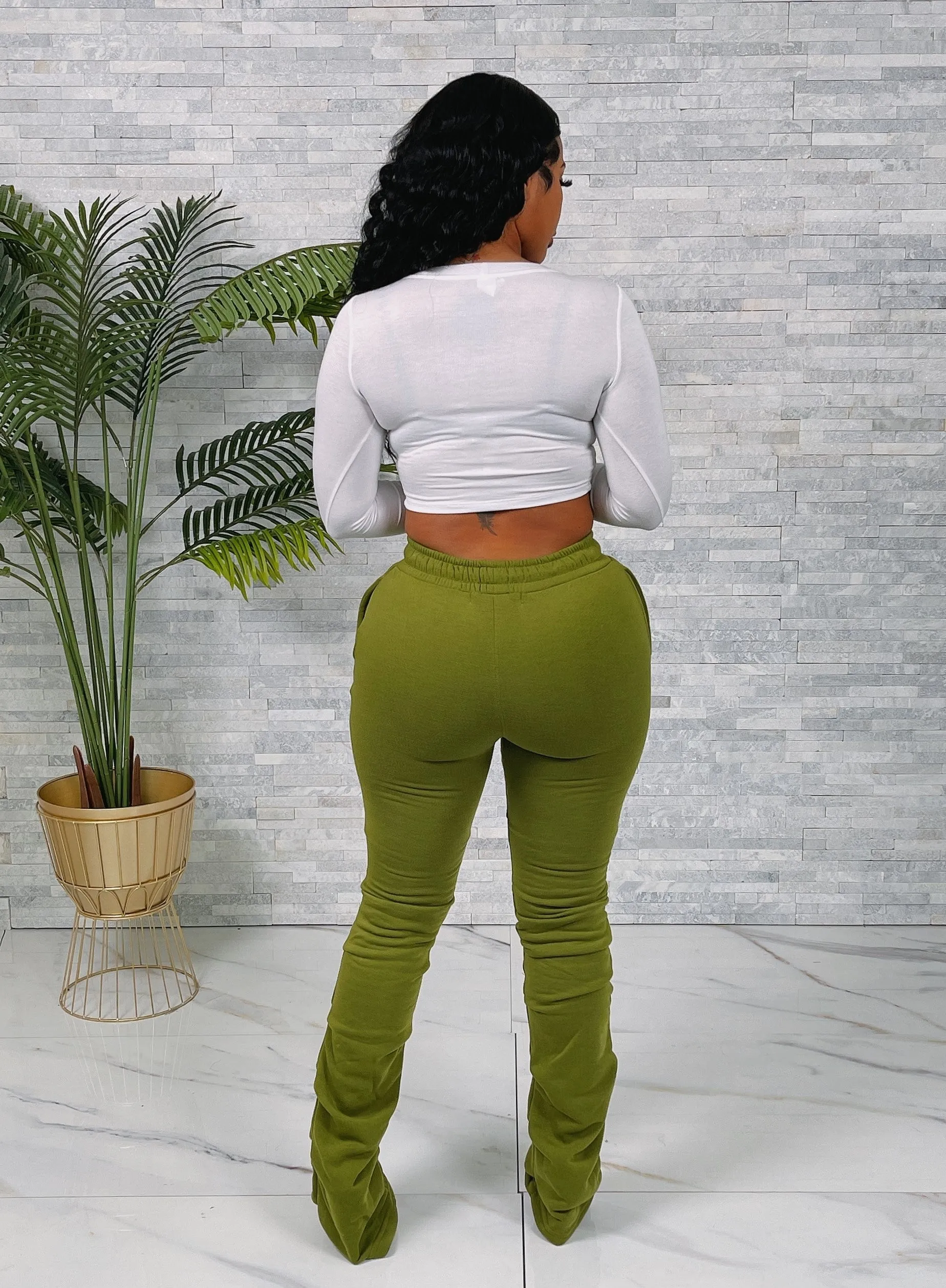 V215P - FLEECE STACKED PANTS