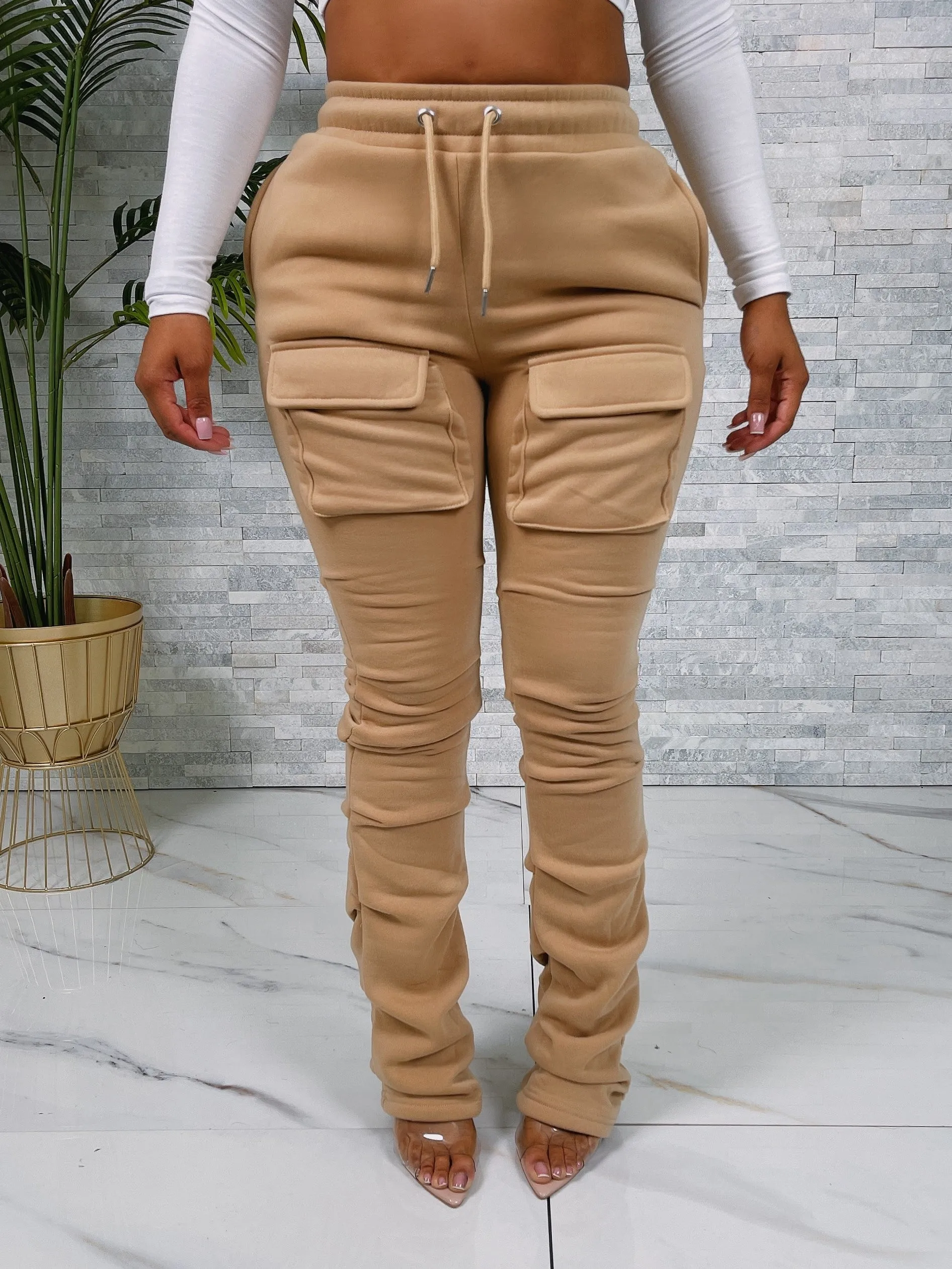 V215P - FLEECE STACKED PANTS