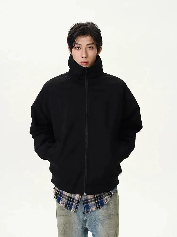 Velvet Pilot Jacket with Lapel Collar