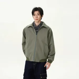 Velvet Pilot Jacket with Lapel Collar