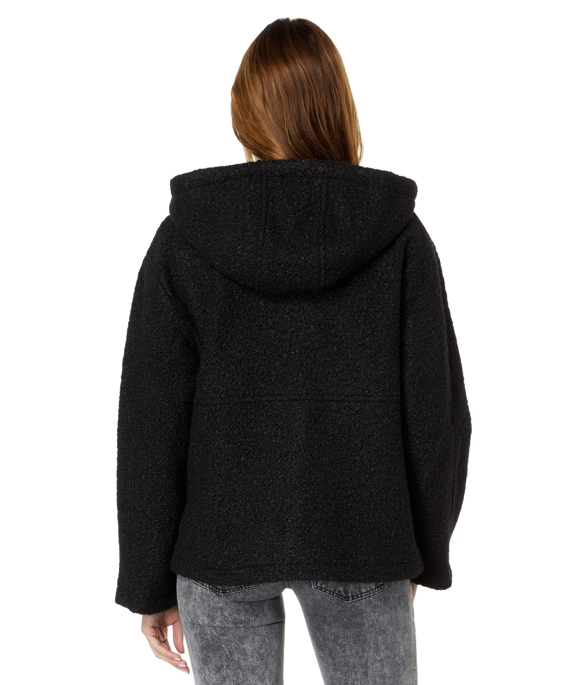 Vince Camuto Short Hooded Wool Jacket V22724 Black SM (US 4-6)