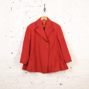 Vivienne Westwood Red Label Pea Jacket Coat - Red - Womens XL