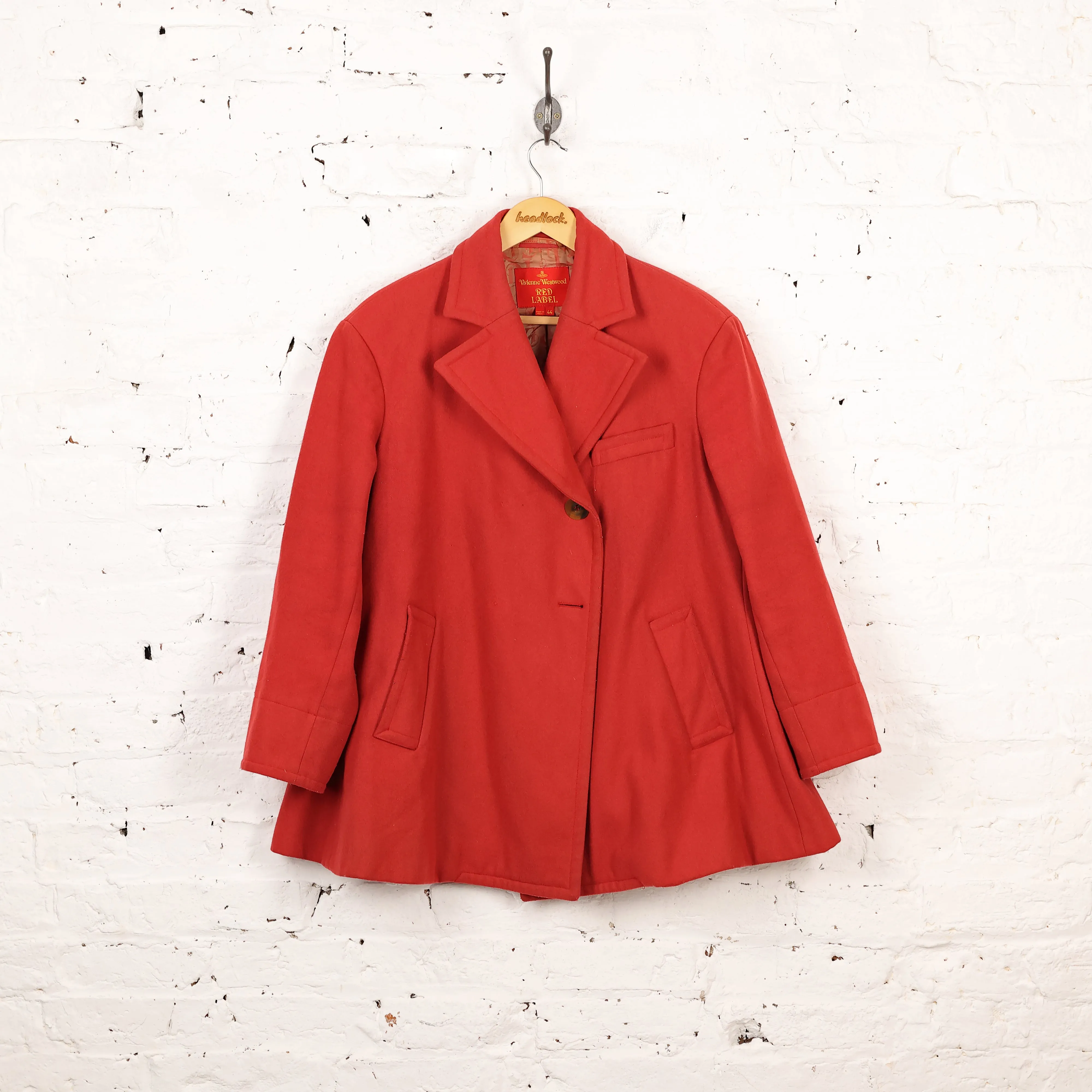 Vivienne Westwood Red Label Pea Jacket Coat - Red - Womens XL