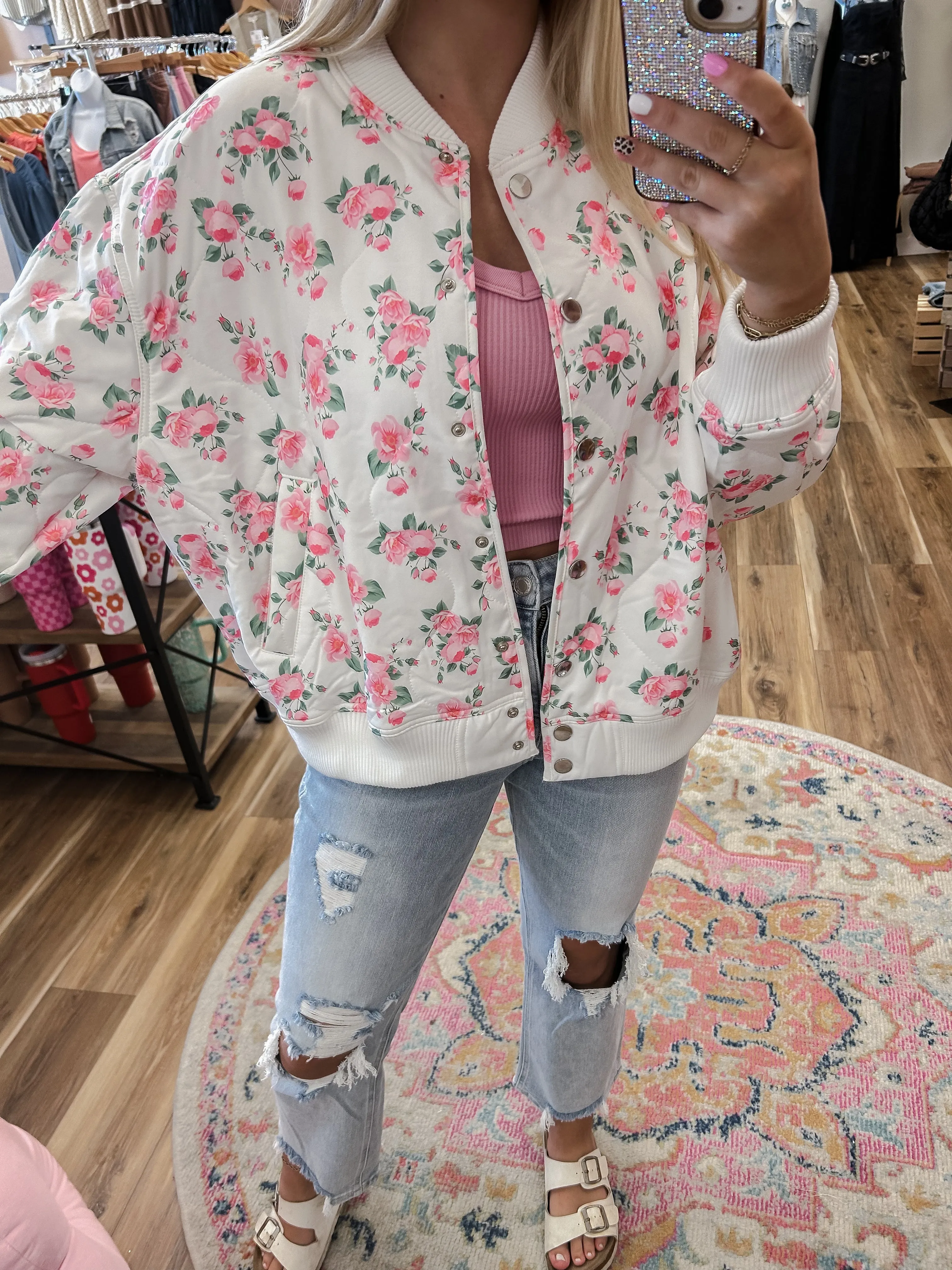 Willow Floral Bomber Jacket
