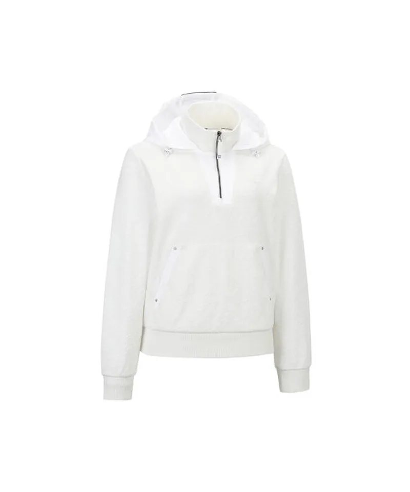 Women's Burn-Out Logo Anorak - Off-White