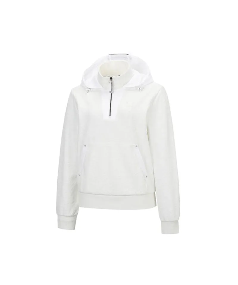 Women's Burn-Out Logo Anorak - Off-White