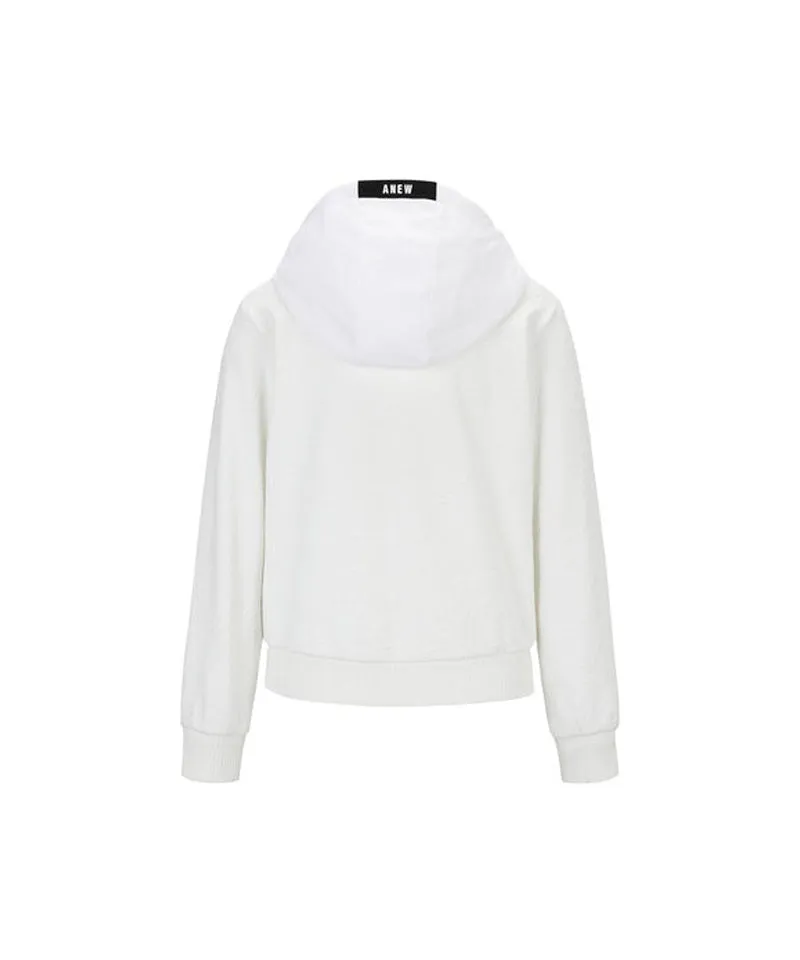 Women's Burn-Out Logo Anorak - Off-White