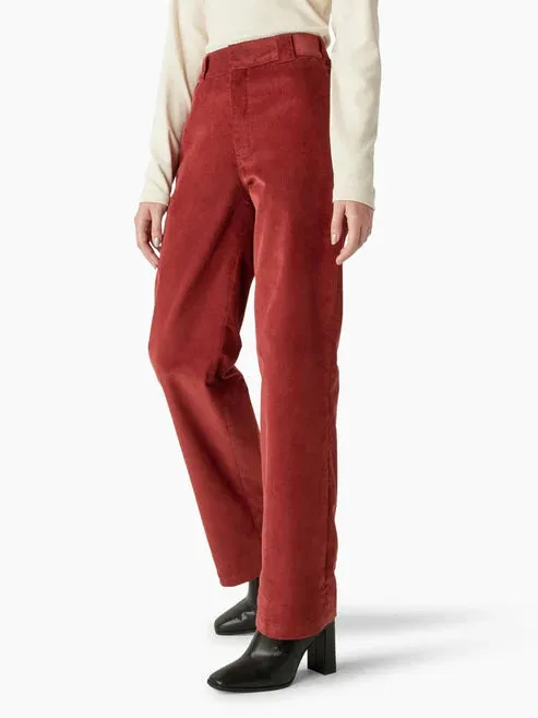 Women's Halleyville Corduroy Wide Leg Pant - Fired Brick