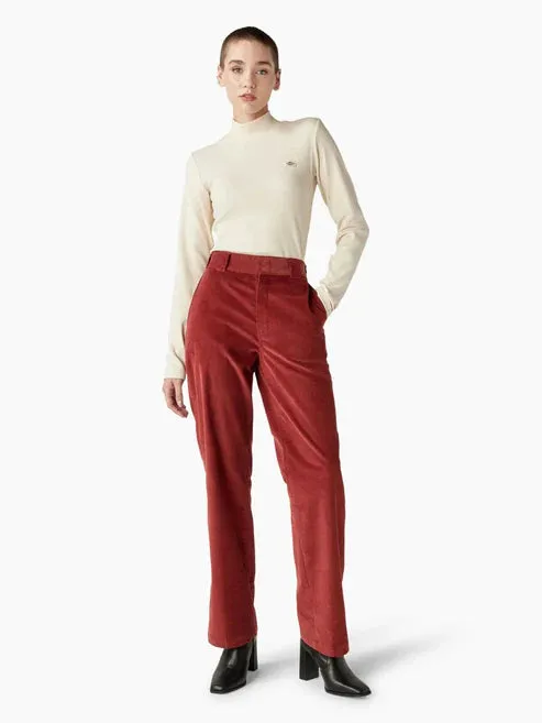 Women's Halleyville Corduroy Wide Leg Pant - Fired Brick