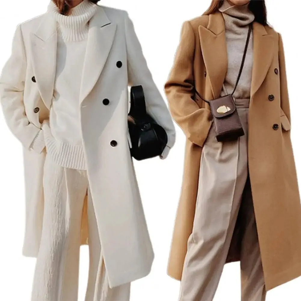 Woolen Cardigan Popular Loose Long Casual Woolen Jacket Coat Overcoat Woolen Suit Versatile Korean Women Clothes Merad Style