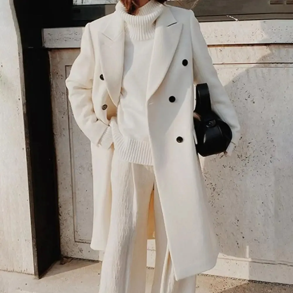 Woolen Cardigan Popular Loose Long Casual Woolen Jacket Coat Overcoat Woolen Suit Versatile Korean Women Clothes Merad Style