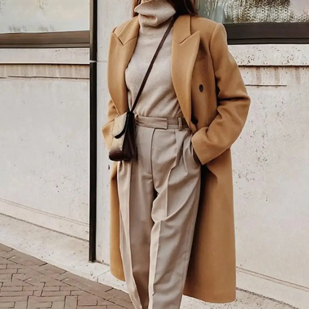 Woolen Cardigan Popular Loose Long Casual Woolen Jacket Coat Overcoat Woolen Suit Versatile Korean Women Clothes Merad Style