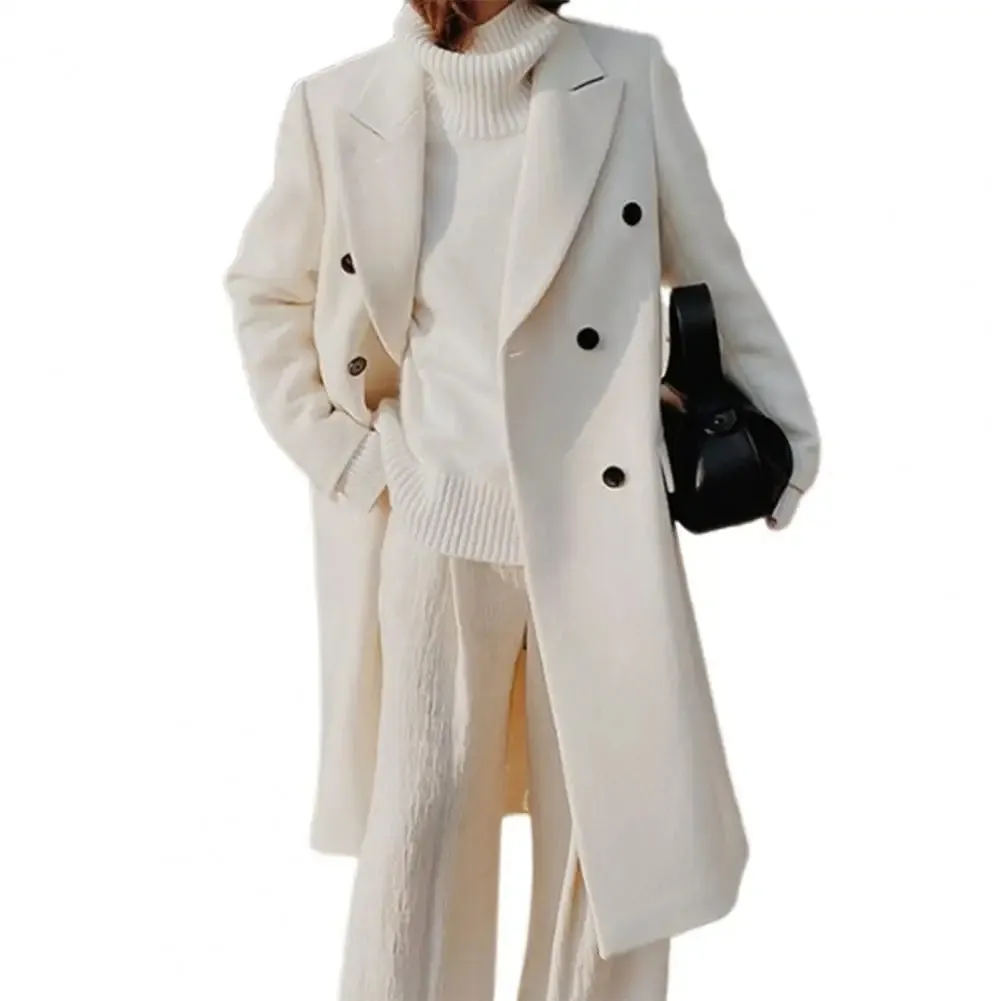 Woolen Cardigan Popular Loose Long Casual Woolen Jacket Coat Overcoat Woolen Suit Versatile Korean Women Clothes Merad Style