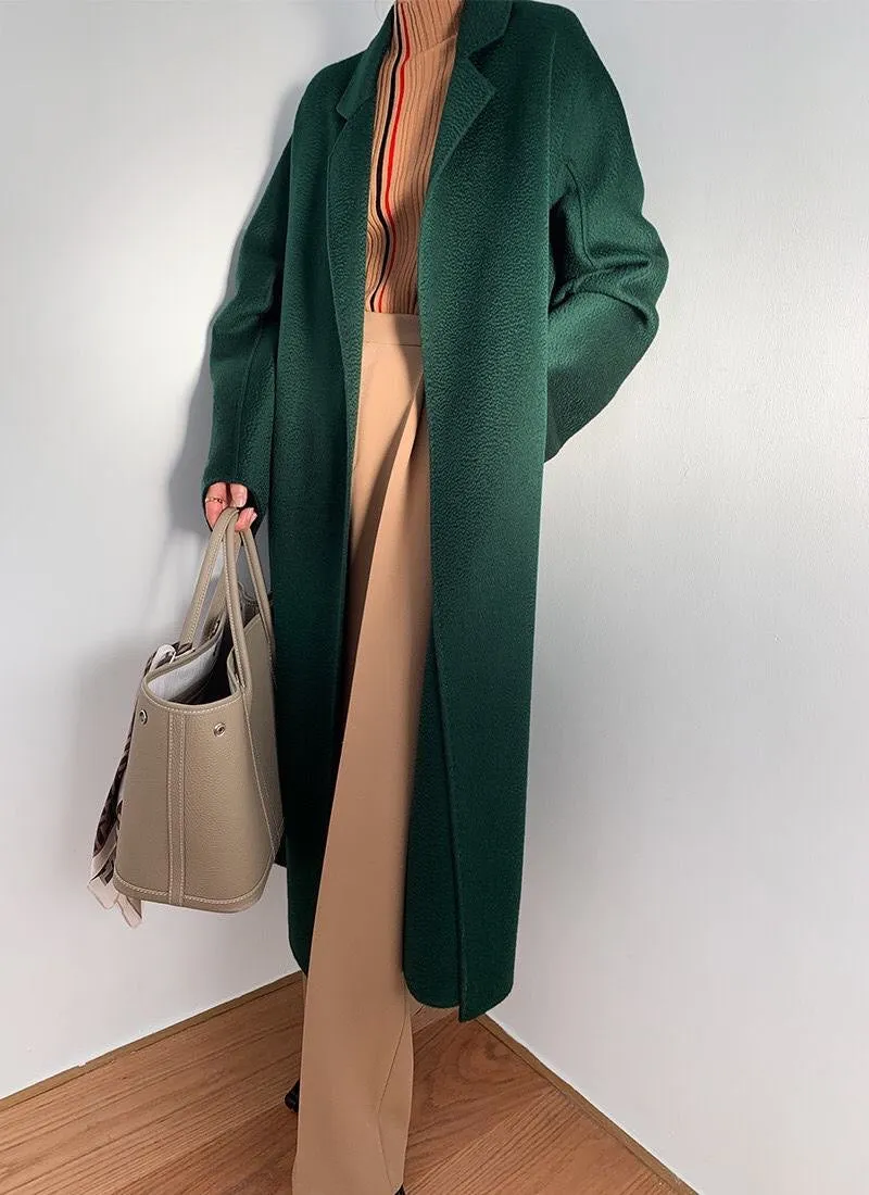ZABRI Women's high quality autumn and winter long plus size wool customized oversize cashmere coat