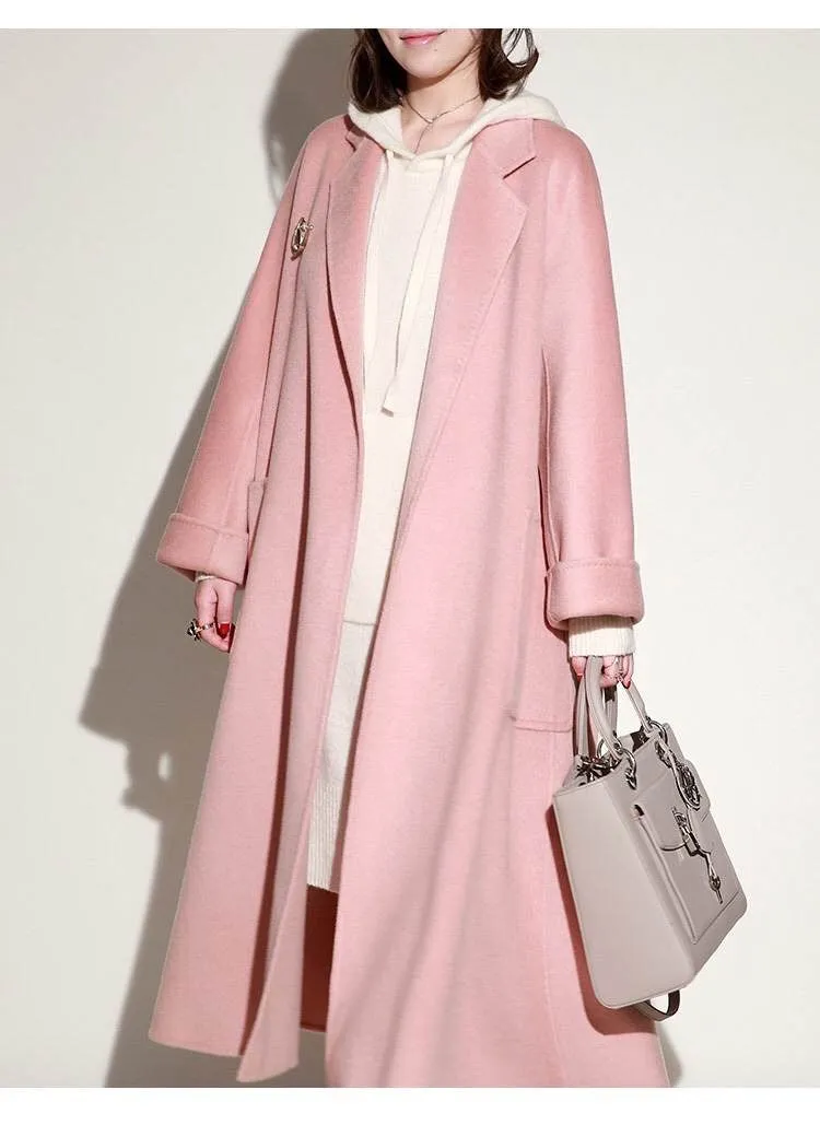ZABRI Women's high quality autumn and winter long plus size wool customized oversize cashmere coat