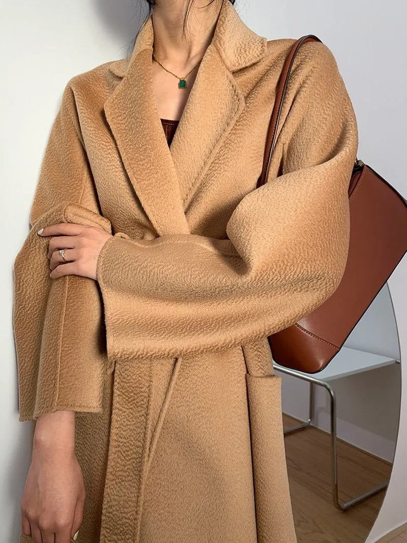 ZABRI Women's high quality autumn and winter long plus size wool customized oversize cashmere coat