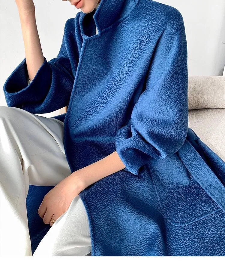 ZABRI Women's high quality autumn and winter long plus size wool customized oversize cashmere coat